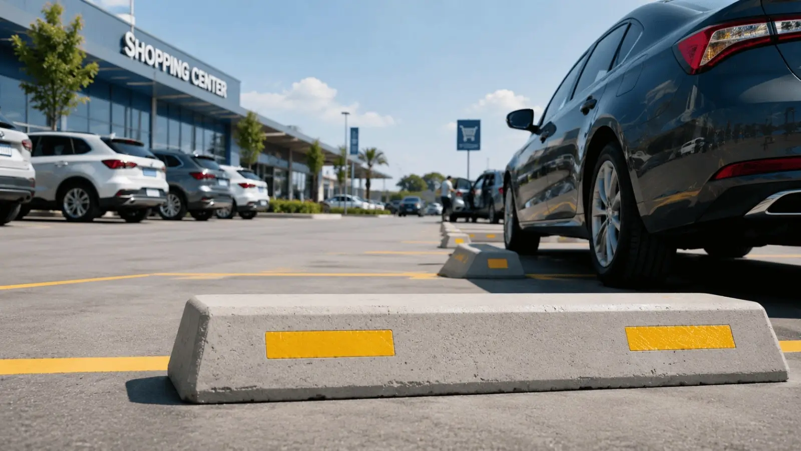 Limitador de vaga em concreto e o papel fundamental para a segurança de estacionamentos modernos
